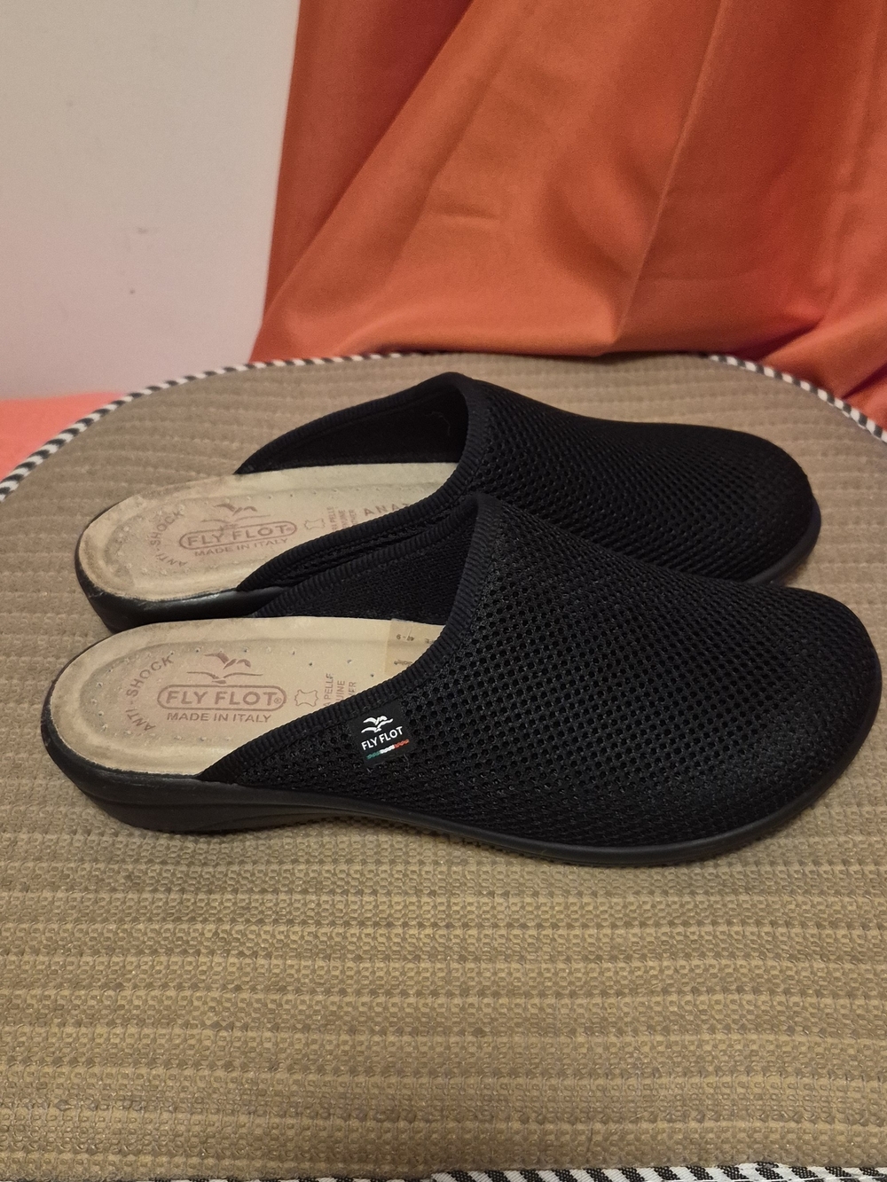 Women's Black Slip-On Mesh Mules
